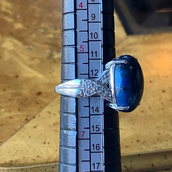 Natural Shadowkite Sterling Silver Ring Size 6 - Picture 6 of 9